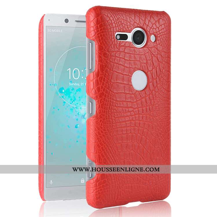 Coque Sony Xperia Xz2 Compact Modèle Fleurie Vintage Étui Difficile Noir Téléphone Portable Crocodil