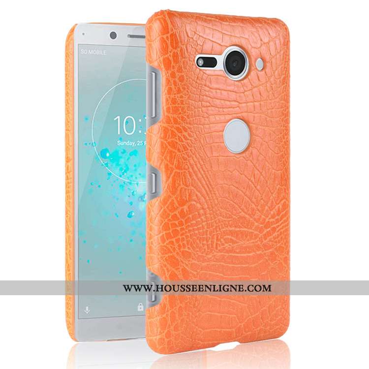 Coque Sony Xperia Xz2 Compact Modèle Fleurie Vintage Étui Difficile Noir Téléphone Portable Crocodil