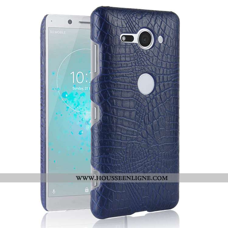 Coque Sony Xperia Xz2 Compact Modèle Fleurie Vintage Étui Difficile Noir Téléphone Portable Crocodil