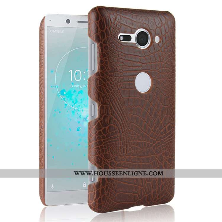 Coque Sony Xperia Xz2 Compact Modèle Fleurie Vintage Étui Difficile Noir Téléphone Portable Crocodil