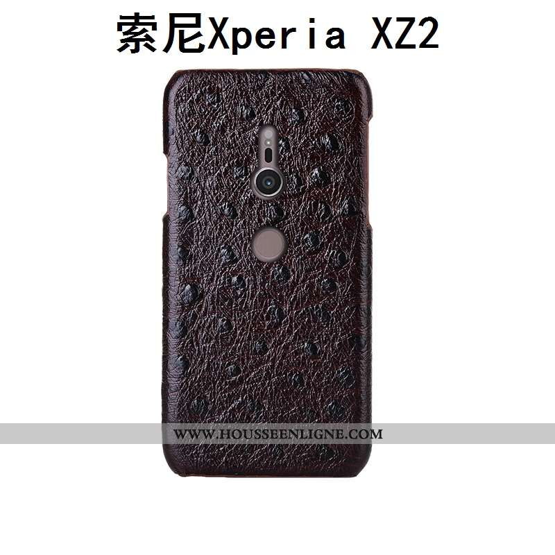 Coque Sony Xperia Xz2 Cuir Véritable Modèle Fleurie Mode Personnalisé Téléphone Portable Incassable 