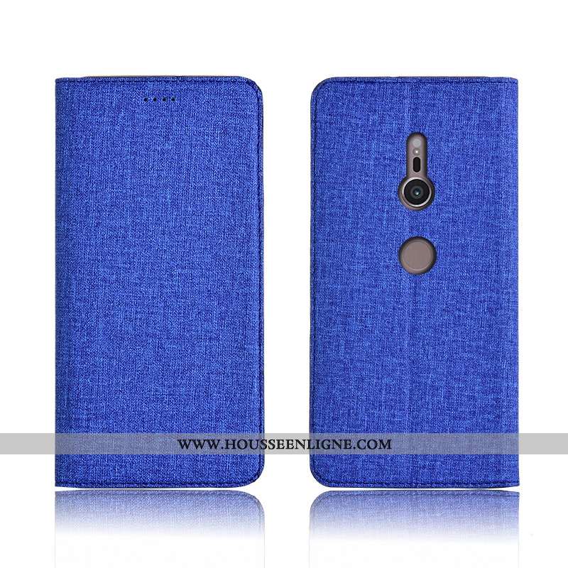 Coque Sony Xperia Xz2 Fluide Doux Silicone Tout Compris Étui Téléphone Portable Bleu Incassable
