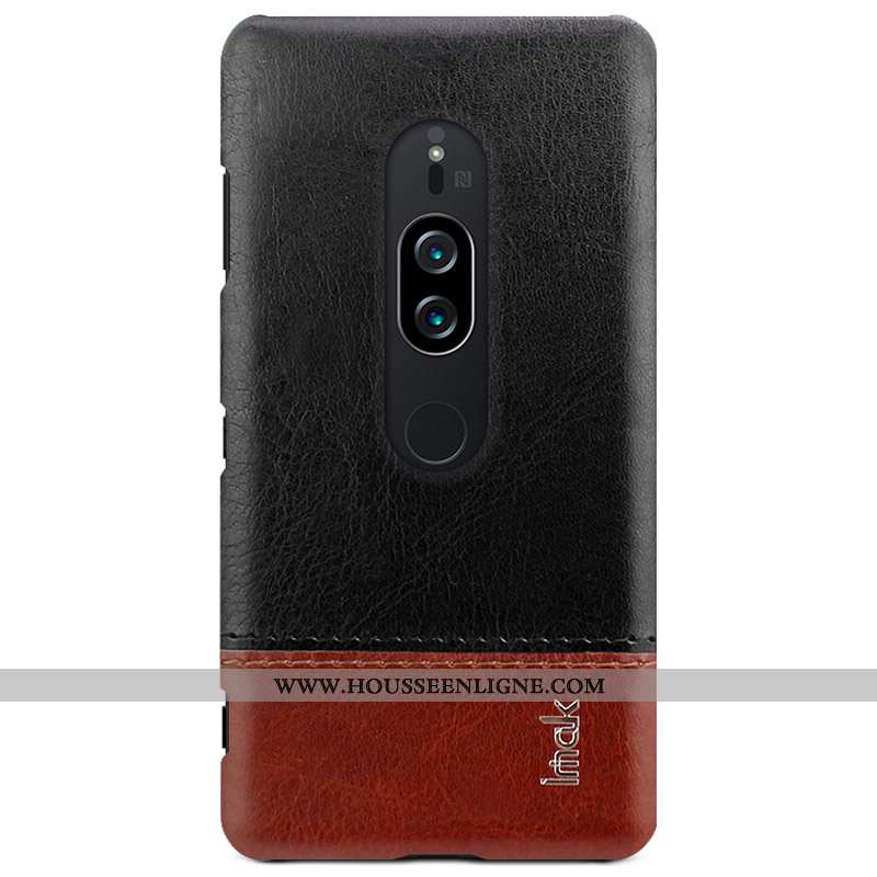 Coque Sony Xperia Xz2 Premium Protection Cuir Business Téléphone Portable Étui Nouveau Noir