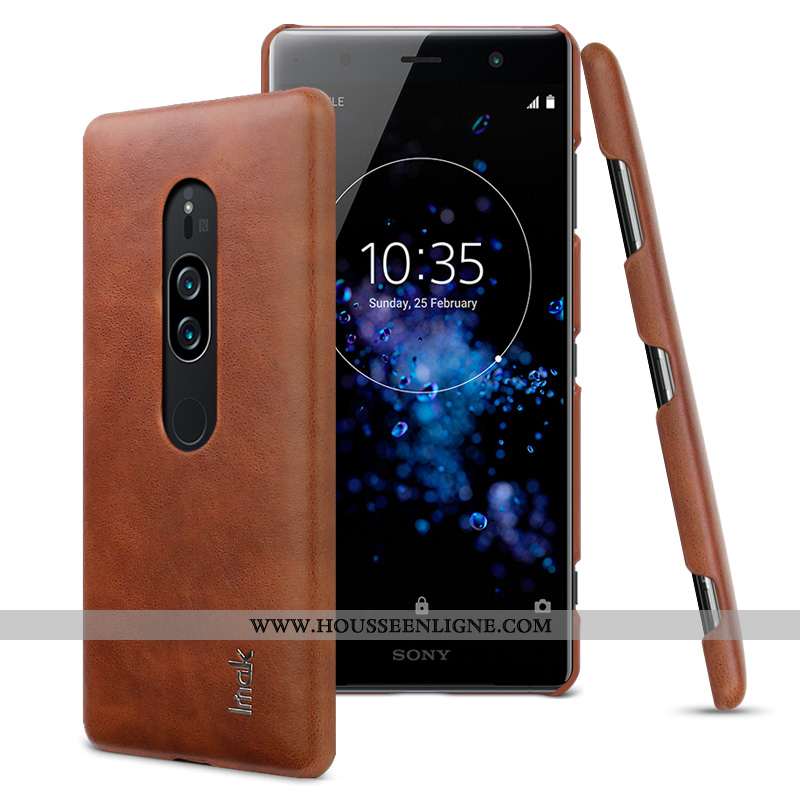 Coque Sony Xperia Xz2 Premium Protection Cuir Business Téléphone Portable Étui Nouveau Noir