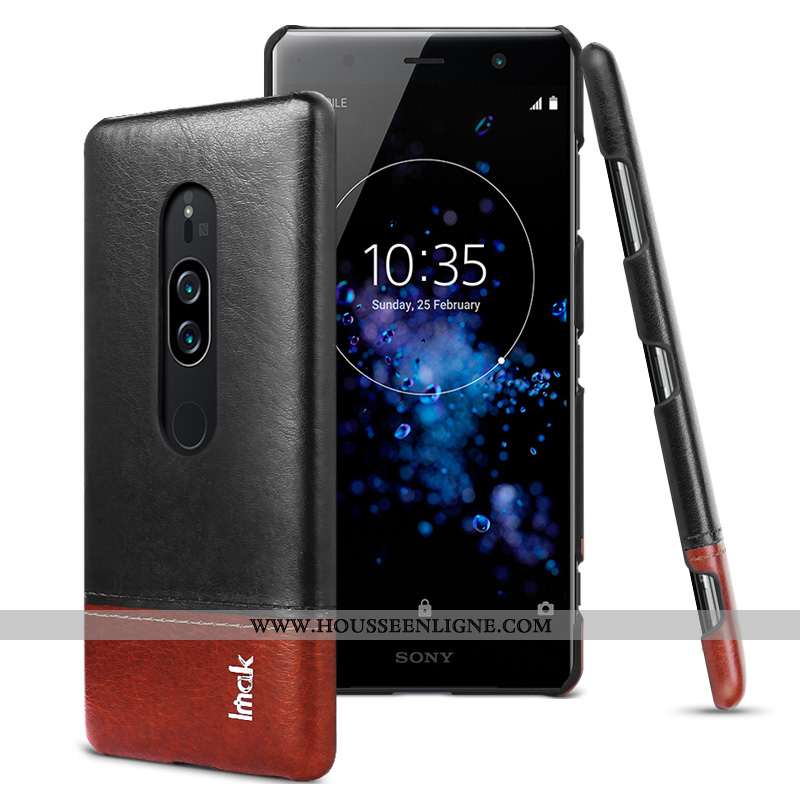 Coque Sony Xperia Xz2 Premium Protection Cuir Business Téléphone Portable Étui Nouveau Noir