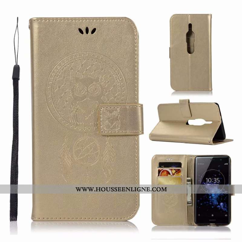 Coque Sony Xperia Xz2 Premium Protection Fluide Doux Étui Téléphone Portable Incassable Silicone Dor