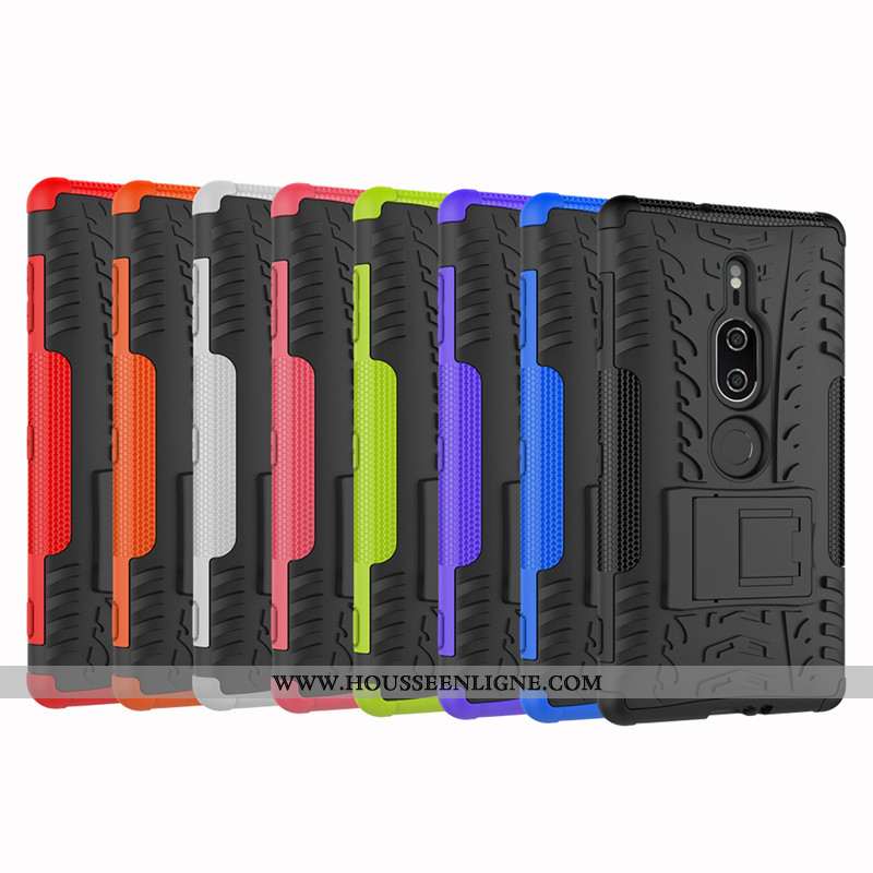 Coque Sony Xperia Xz2 Premium Silicone Protection Modèle Fleurie Tout Compris Armure Noir