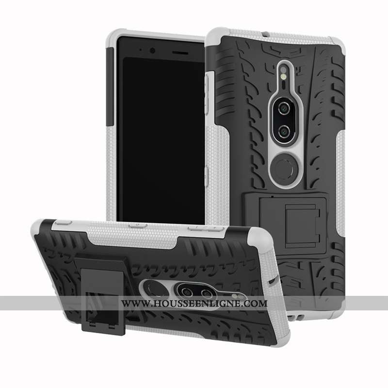 Coque Sony Xperia Xz2 Premium Silicone Protection Modèle Fleurie Tout Compris Armure Noir