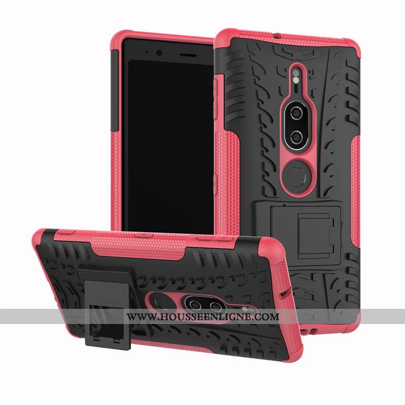 Coque Sony Xperia Xz2 Premium Silicone Protection Modèle Fleurie Tout Compris Armure Noir