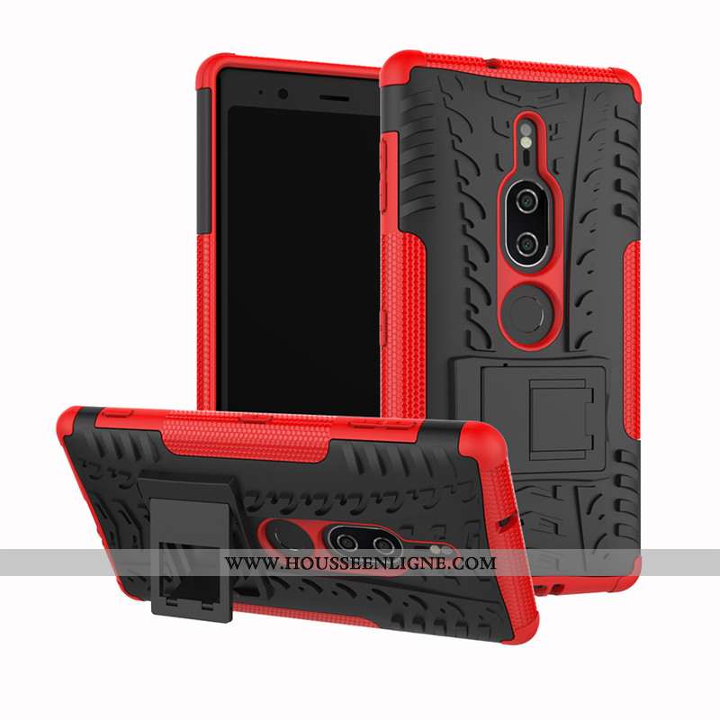 Coque Sony Xperia Xz2 Premium Silicone Protection Modèle Fleurie Tout Compris Armure Noir