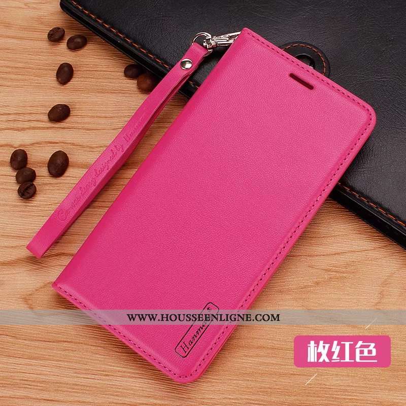 Coque Sony Xperia Xz2 Protection Cuir Étui Support Incassable Rouge Rose