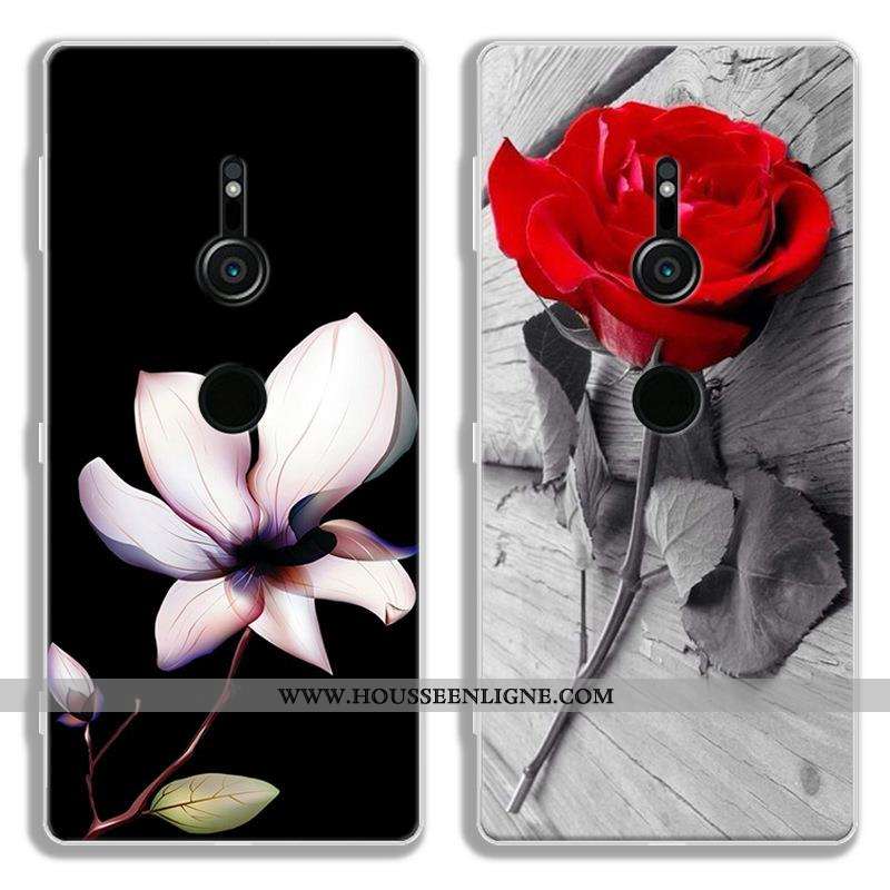 Coque Sony Xperia Xz2 Protection Dessin Animé Noir Tout Compris Téléphone Portable Fluide Doux