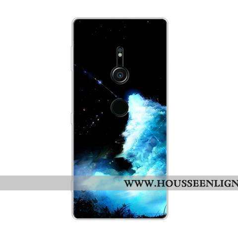 Coque Sony Xperia Xz2 Protection Dessin Animé Noir Tout Compris Téléphone Portable Fluide Doux