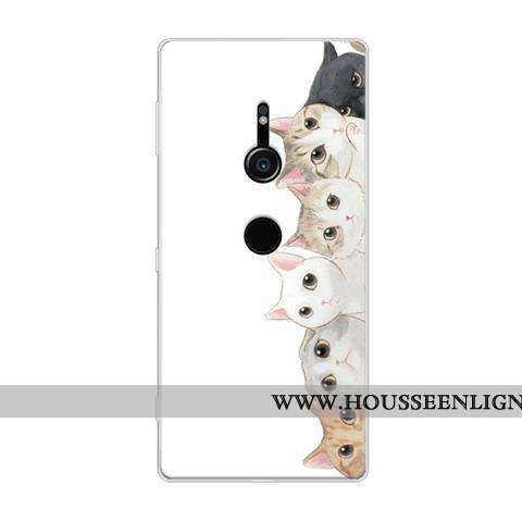 Coque Sony Xperia Xz2 Protection Dessin Animé Noir Tout Compris Téléphone Portable Fluide Doux