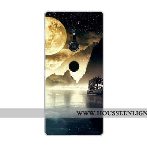Coque Sony Xperia Xz2 Protection Dessin Animé Noir Tout Compris Téléphone Portable Fluide Doux