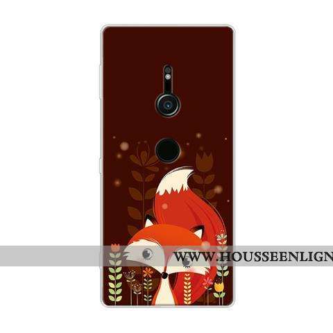 Coque Sony Xperia Xz2 Protection Dessin Animé Noir Tout Compris Téléphone Portable Fluide Doux
