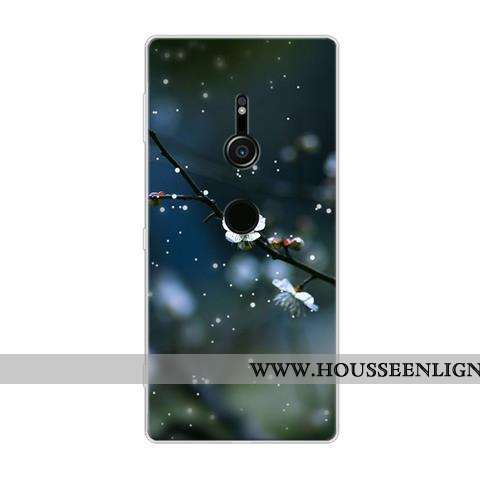 Coque Sony Xperia Xz2 Protection Dessin Animé Noir Tout Compris Téléphone Portable Fluide Doux