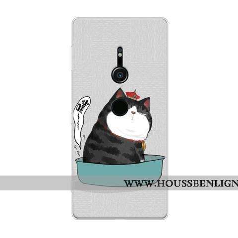 Coque Sony Xperia Xz2 Protection Dessin Animé Noir Tout Compris Téléphone Portable Fluide Doux