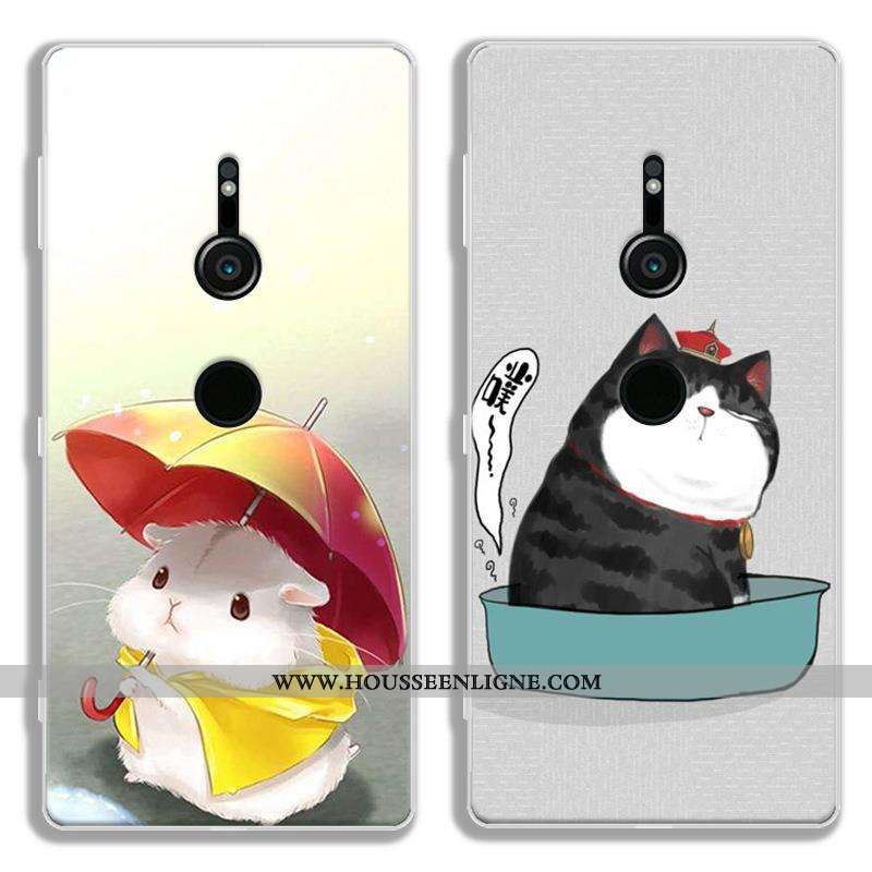 Coque Sony Xperia Xz2 Protection Dessin Animé Noir Tout Compris Téléphone Portable Fluide Doux