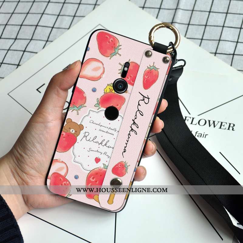 Coque Sony Xperia Xz2 Protection Ornements Suspendus Frais Nouveau Personnalité Étui Incassable Jaun