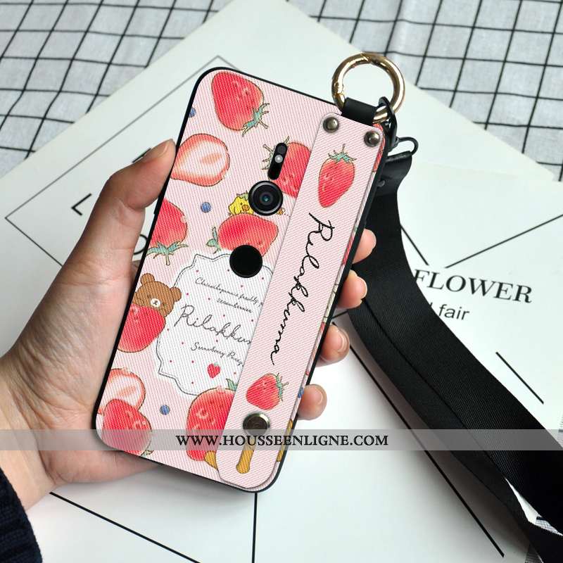 Coque Sony Xperia Xz2 Protection Ornements Suspendus Frais Nouveau Personnalité Étui Incassable Jaun