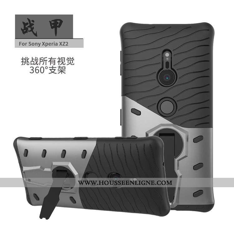 Coque Sony Xperia Xz2 Protection Téléphone Portable Support Noir Étui