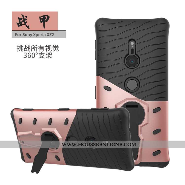 Coque Sony Xperia Xz2 Protection Téléphone Portable Support Noir Étui