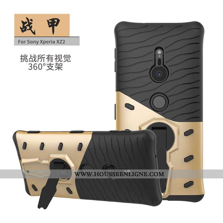 Coque Sony Xperia Xz2 Protection Téléphone Portable Support Noir Étui