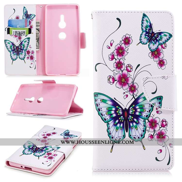 Coque Sony Xperia Xz2 Silicone Gaufrage Bleu Marin Incassable Cuir Tout Compris Étui Bleu Foncé