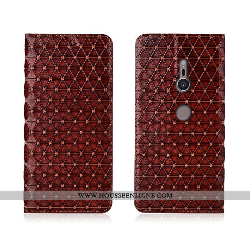Coque Sony Xperia Xz3 Cuir Véritable Cuir Silicone Nouveau Étui Tout Compris Rouge Rose