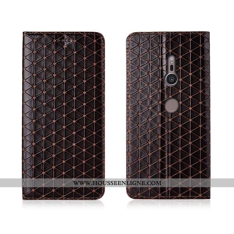 Coque Sony Xperia Xz3 Cuir Véritable Cuir Silicone Nouveau Étui Tout Compris Rouge Rose