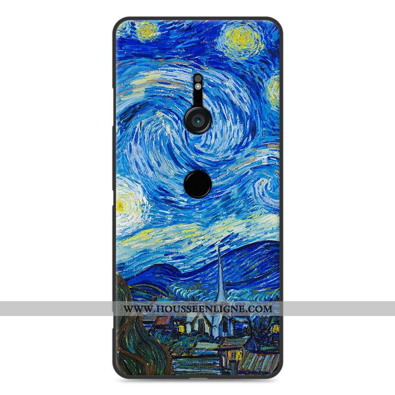 Coque Sony Xperia Xz3 Protection Fluide Doux Paysage Bleu Étui Incassable