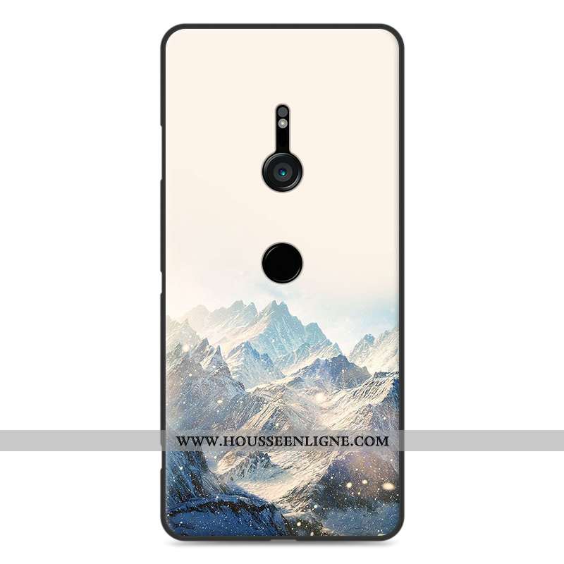 Coque Sony Xperia Xz3 Protection Fluide Doux Paysage Bleu Étui Incassable