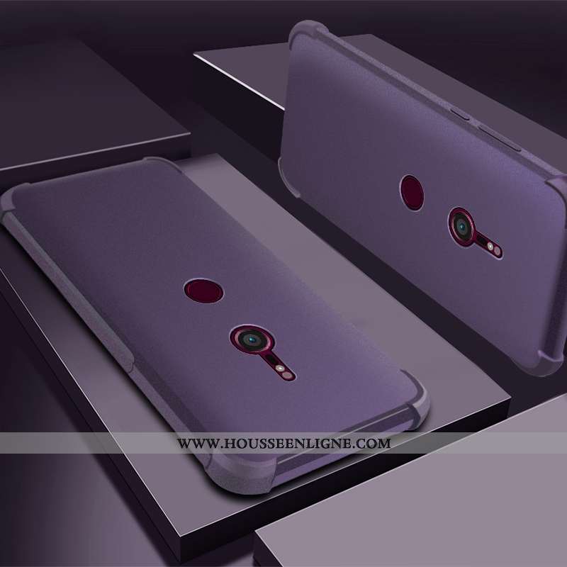 Coque Sony Xperia Xz3 Transparent Silicone Incassable Protection Téléphone Portable Étui Violet