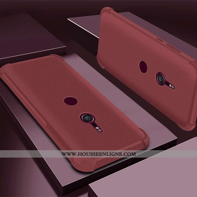 Coque Sony Xperia Xz3 Transparent Silicone Incassable Protection Téléphone Portable Étui Violet
