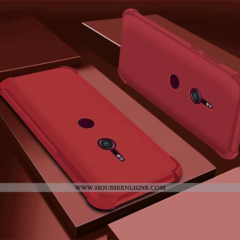 Coque Sony Xperia Xz3 Transparent Silicone Incassable Protection Téléphone Portable Étui Violet