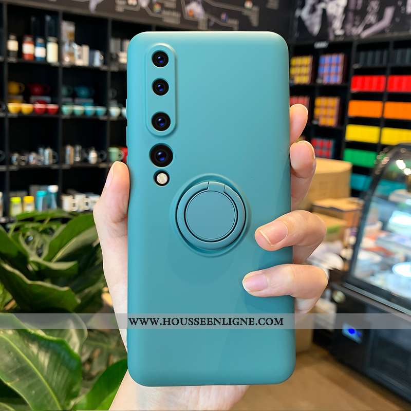 Coque Xiaomi Mi 10 Créatif Silicone Couleur Unie Jaune Étui Net Rouge