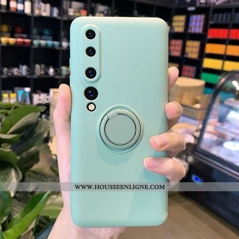 Coque Xiaomi Mi 10 Créatif Silicone Couleur Unie Jaune Étui Net Rouge
