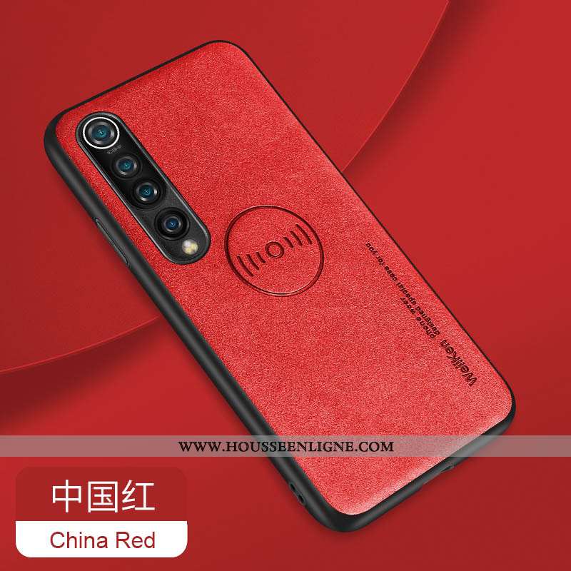 Coque Xiaomi Mi 10 Fluide Doux Protection Métal Tout Compris Magnétisme Étui Bleu