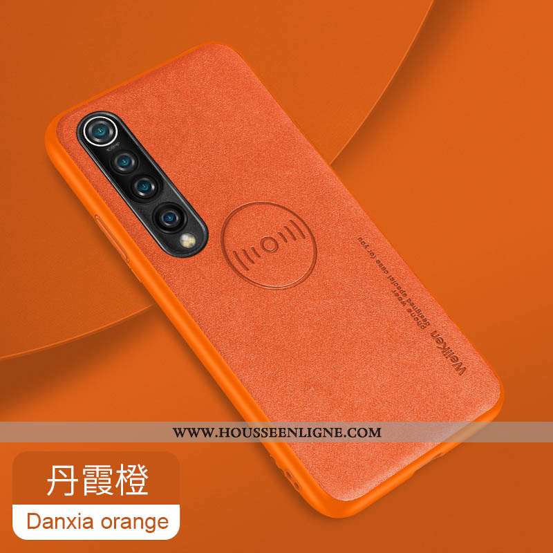 Coque Xiaomi Mi 10 Fluide Doux Protection Métal Tout Compris Magnétisme Étui Bleu