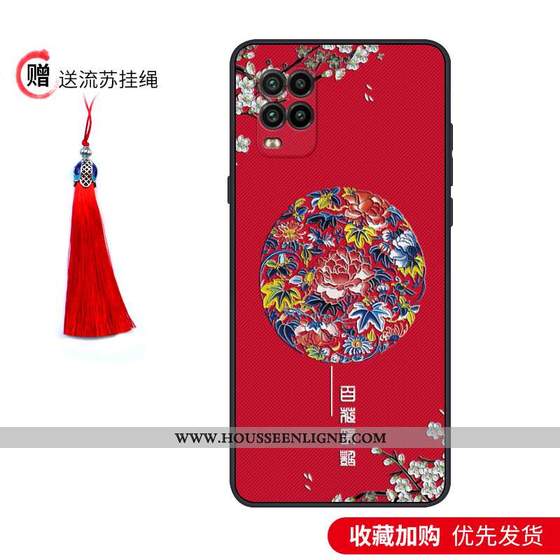 Coque Xiaomi Mi 10 Lite Légère Fluide Doux Tout Compris Créatif Étui Jeunesse Délavé En Daim Bleu