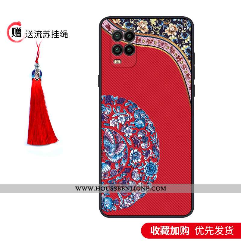 Coque Xiaomi Mi 10 Lite Légère Fluide Doux Tout Compris Créatif Étui Jeunesse Délavé En Daim Bleu