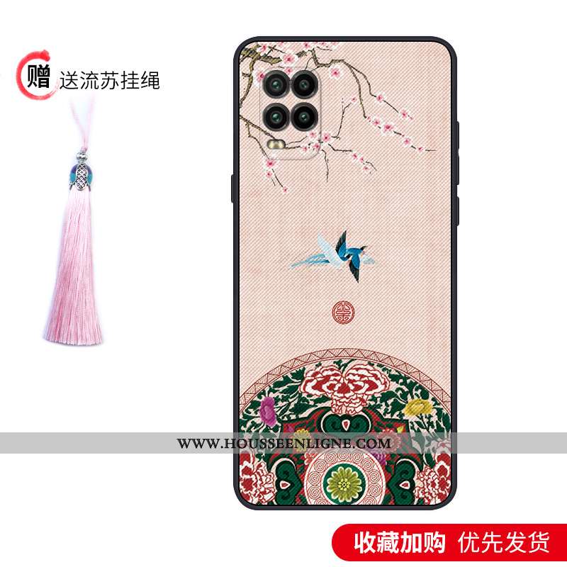 Coque Xiaomi Mi 10 Lite Légère Fluide Doux Tout Compris Créatif Étui Jeunesse Délavé En Daim Bleu
