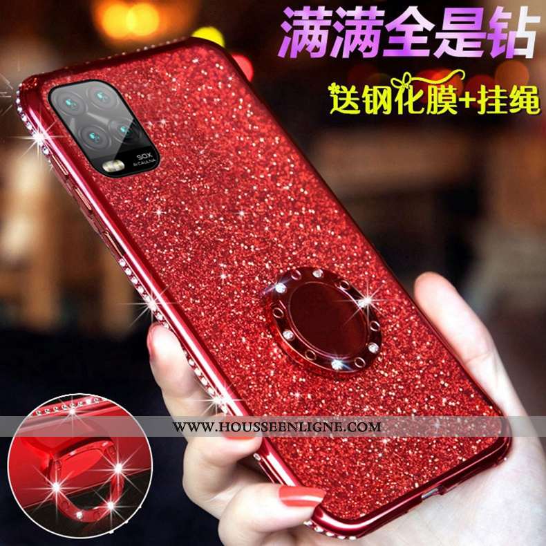 Coque Xiaomi Mi 10 Lite Protection Créatif Légère Étui Silicone Ultra Tendance Rose