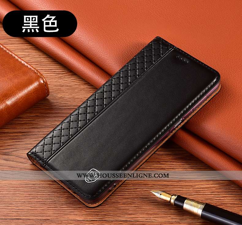Coque Xiaomi Mi 10 Lite Protection Cuir Véritable Incassable Housse Tout Compris Jeunesse Noir