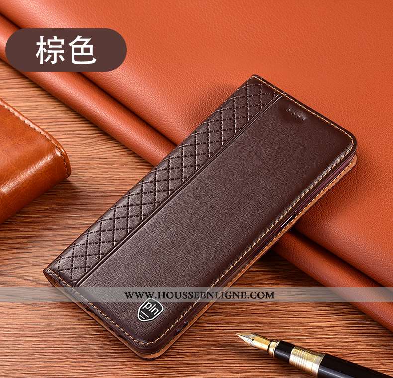 Coque Xiaomi Mi 10 Lite Protection Cuir Véritable Incassable Housse Tout Compris Jeunesse Noir