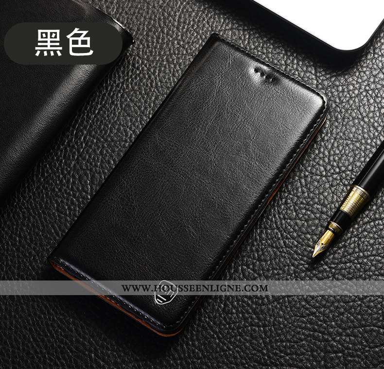 Coque Xiaomi Mi 10 Lite Protection Cuir Véritable Modèle Fleurie Téléphone Portable Rouge Housse