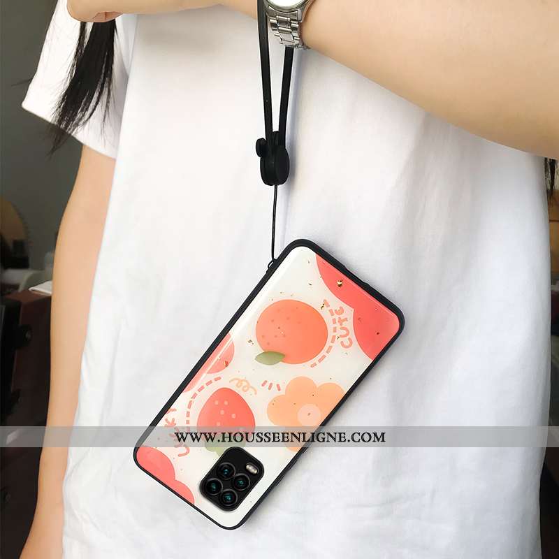 Coque Xiaomi Mi 10 Lite Protection Personnalité Personnalisé Orange Jeunesse Fruit Or