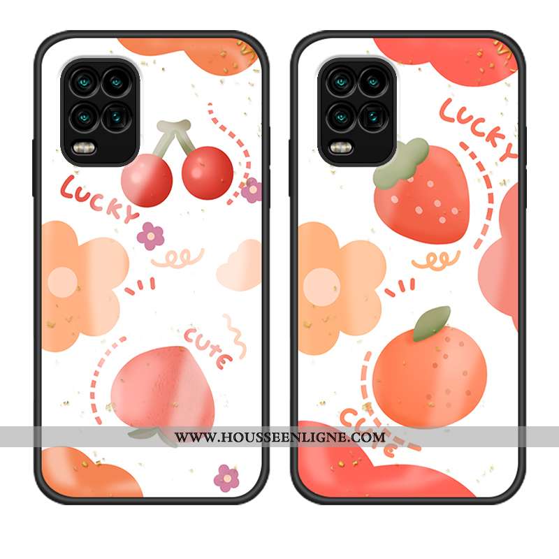 Coque Xiaomi Mi 10 Lite Protection Personnalité Personnalisé Orange Jeunesse Fruit Or