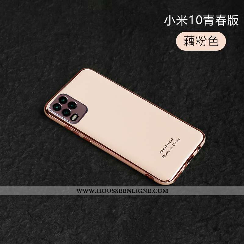 Coque Xiaomi Mi 10 Lite Silicone Personnalité Vert Placage Tout Compris Net Rouge Nouveau Turquoise